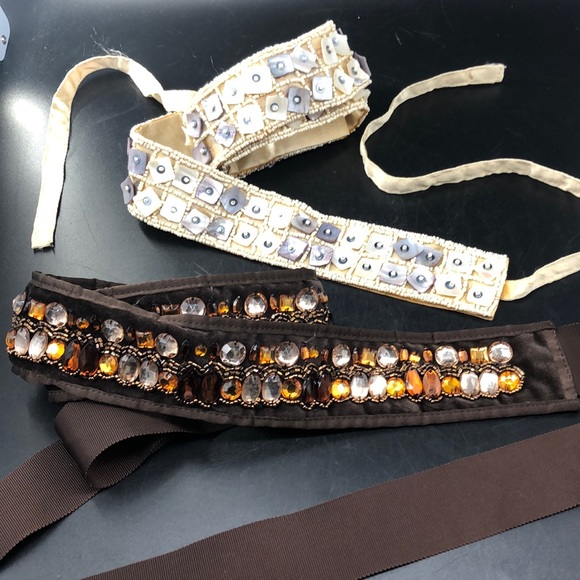 2 Embellished Tie Belts - Picture 1 of 4